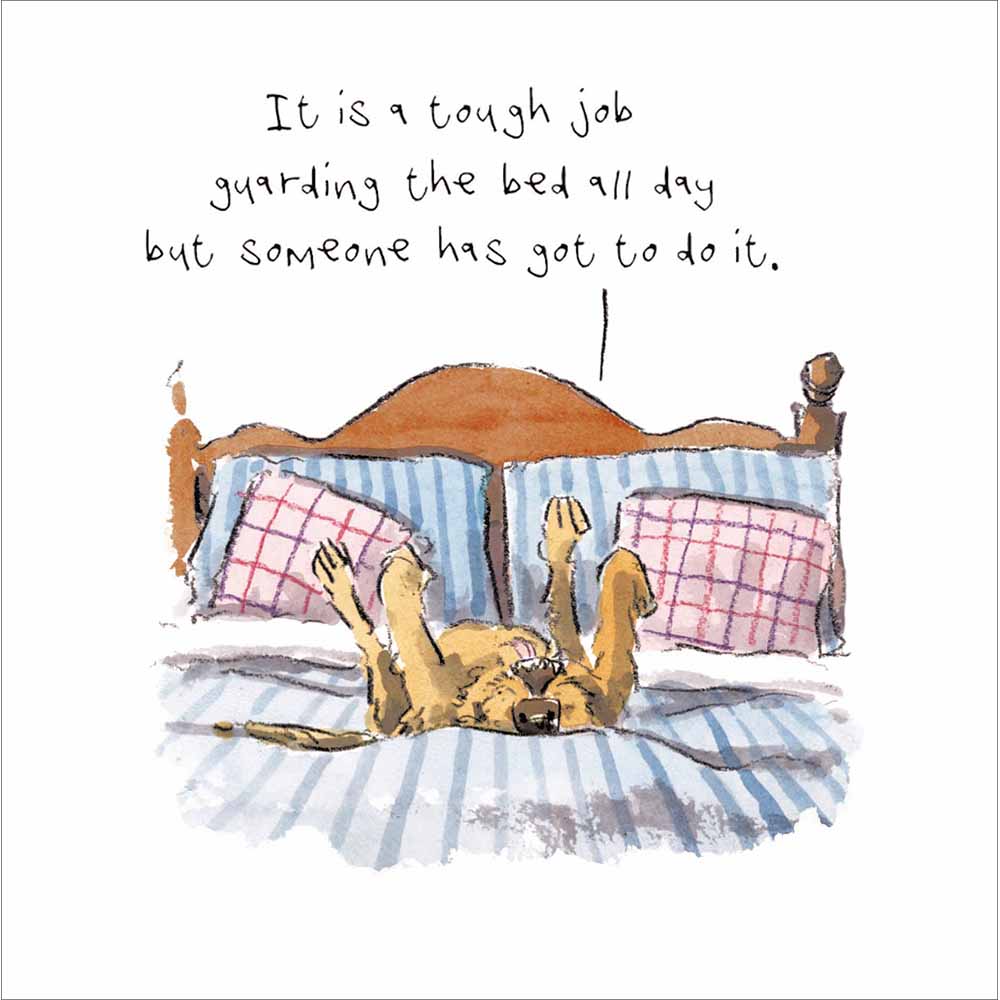 Tough Job Guard Dog Funny Card from Penny Black