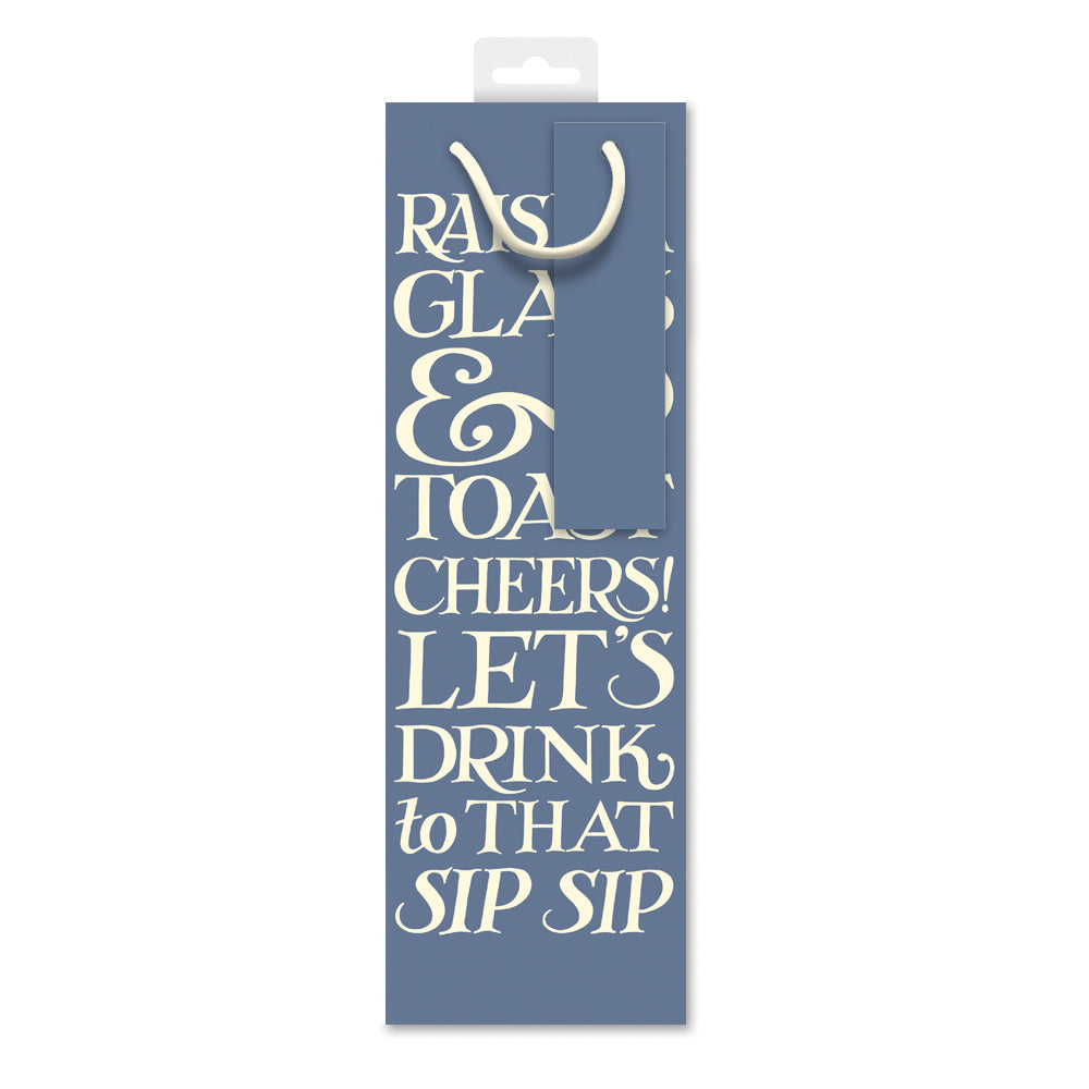Emma Bridgewater Toast Raise A Glass Bottle Gift Bag By Penny Black