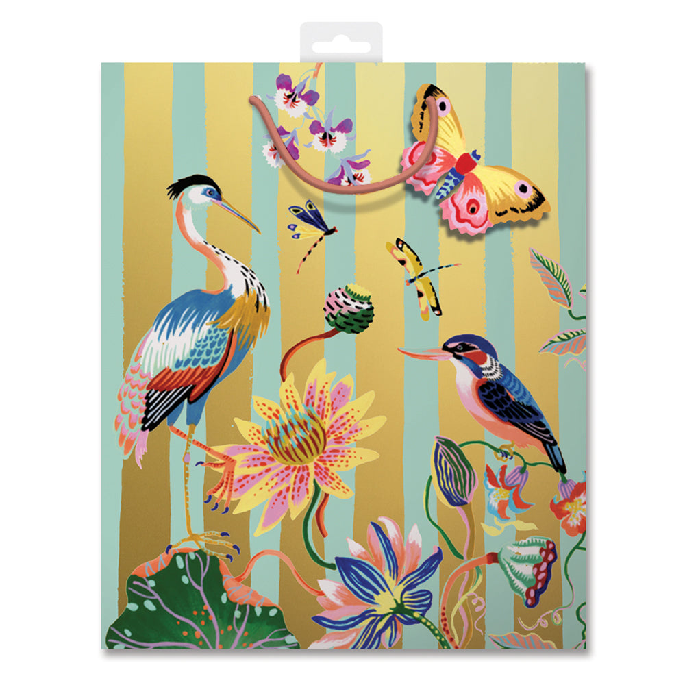 Botanicals & Birds Large Gift Bag By Penny Black