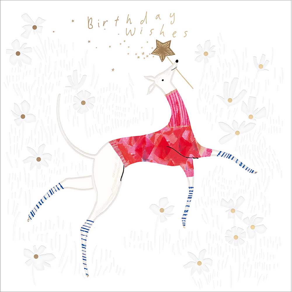 Whippet With Wand Happy Birthday Card from Penny Black