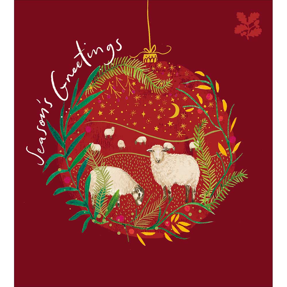 Sheep Baa-uble Charity Christmas Card 5 Pack by penny black