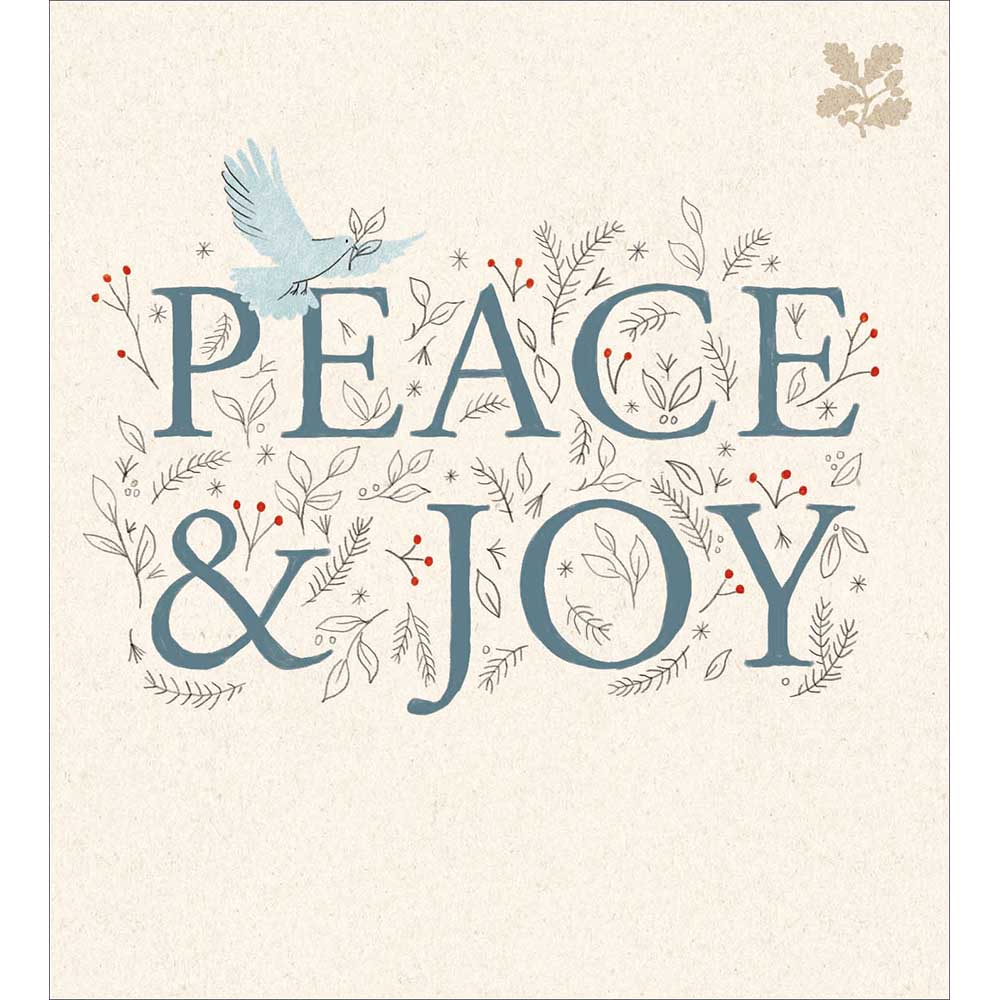 Blue Dove Peace & Joy Charity Christmas Card 5 Pack by penny black