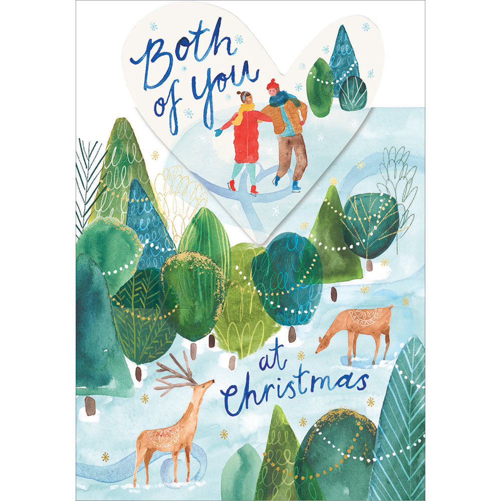 Dancing In The Woods Both Of You Christmas Card by penny black