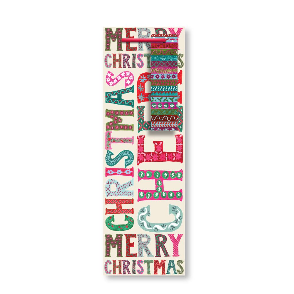 Plum Pudding Bottle Christmas Gift Bag by penny black
