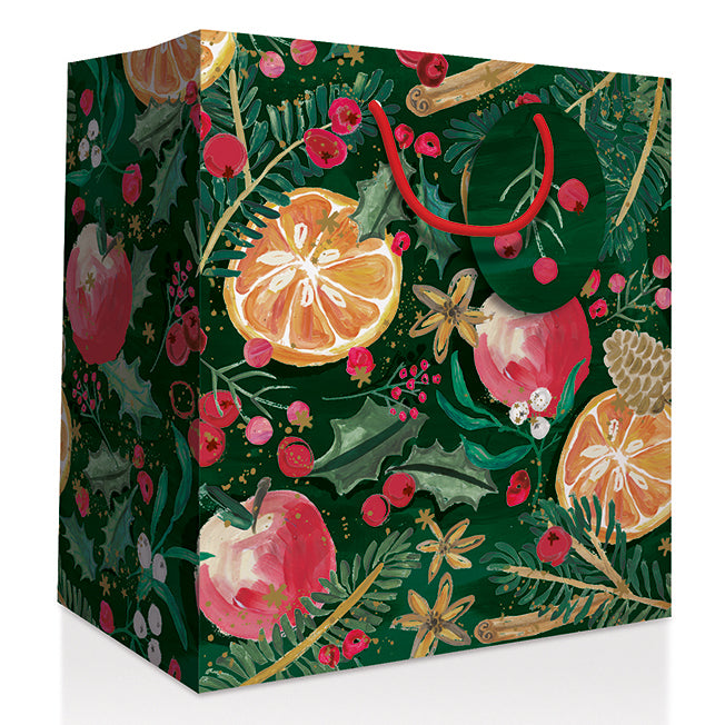 Star Anise Medium Christmas Gift Bag by penny black - side view