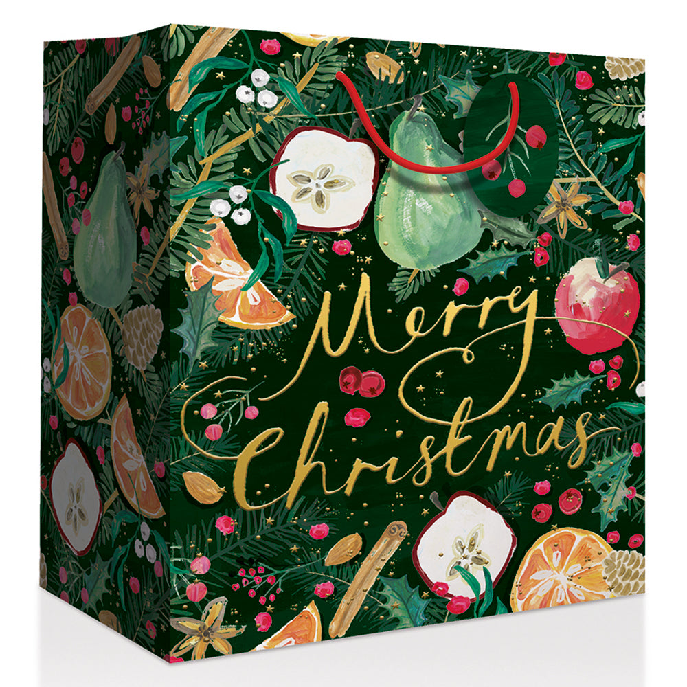 Star Anise Large Christmas Gift Bag by penny black by penny black - side view