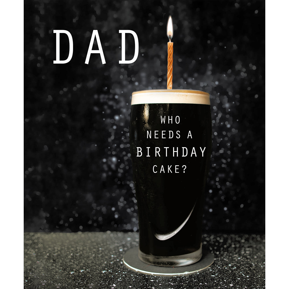 Dad Stout-Standing Birthday Cake Card by penny black