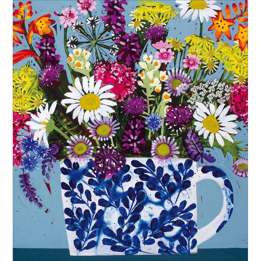 Cornish Flowers In A Greek Vase Card By Penny Black