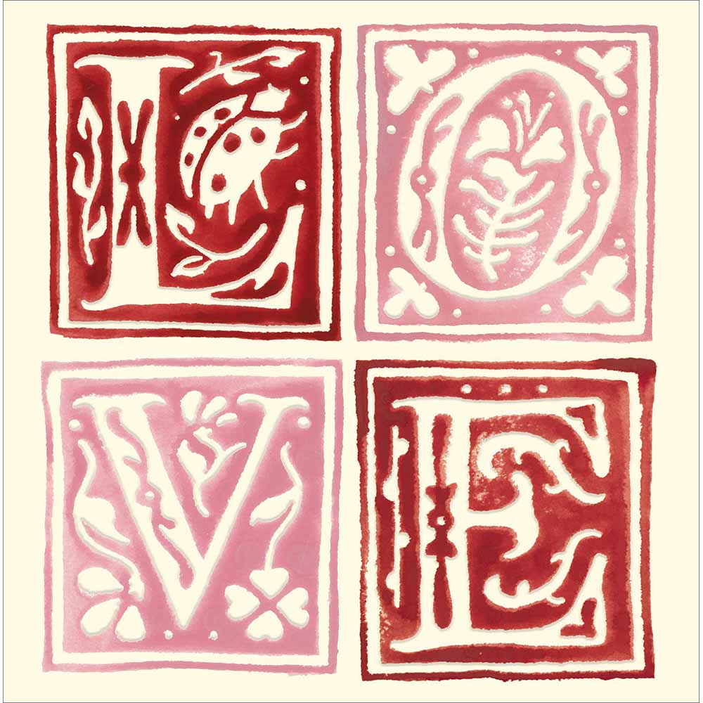 Vintage Print LOVE Valentine's Day Card By Penny Black