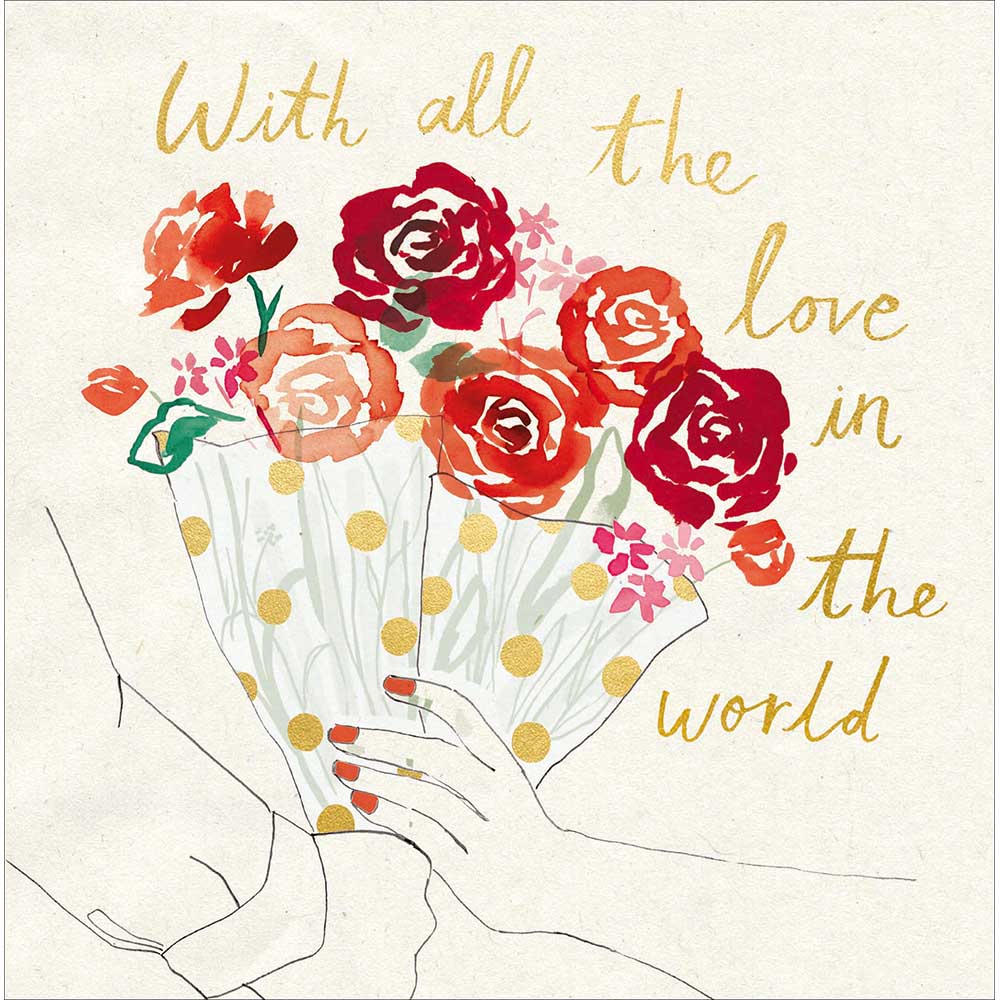 Bouquet With All The Love In The World Valentine's Day Card By Penny Black