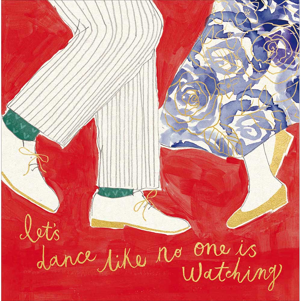 Let's Dance Like No One Is Watching Valentine's Day Card By Penny Black