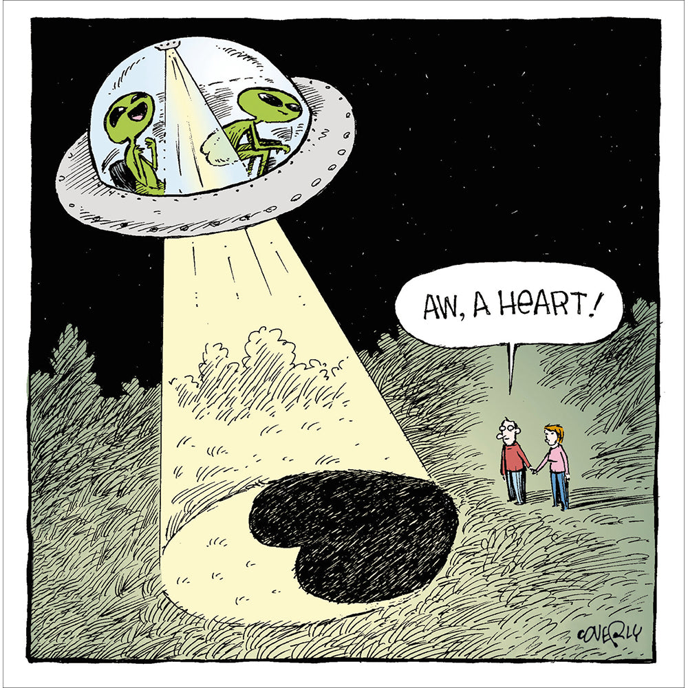 Aliens Heart Funny Valentine's Day Card By Penny Black