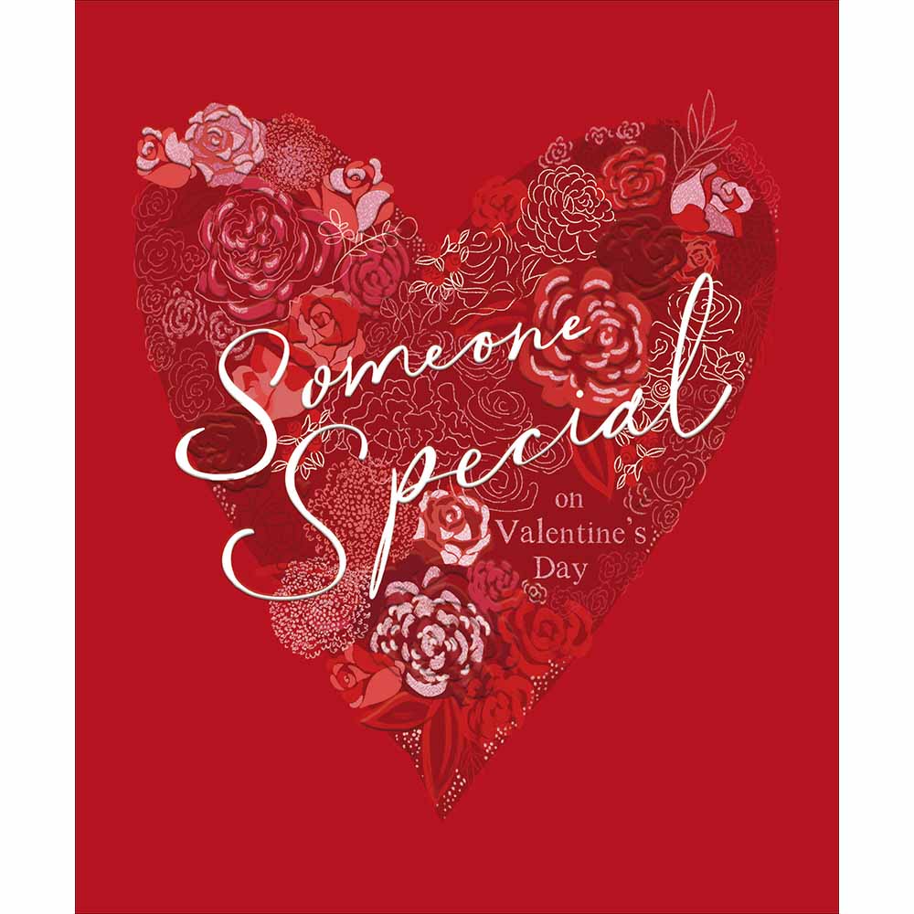 Red Floral Heart Someone Special Valentine's Day Card By Penny Black