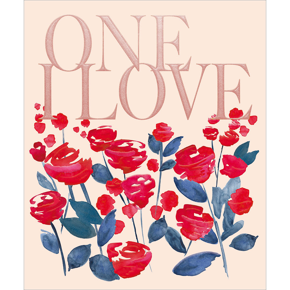 Red Roses One I Love Valentine's Day Card By Penny Black