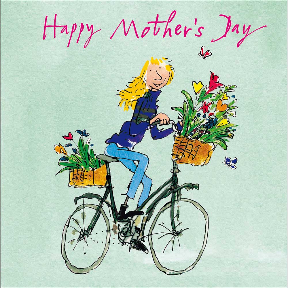 Bike Baskets Quentin Blake Mother's Day Card By Penny Black