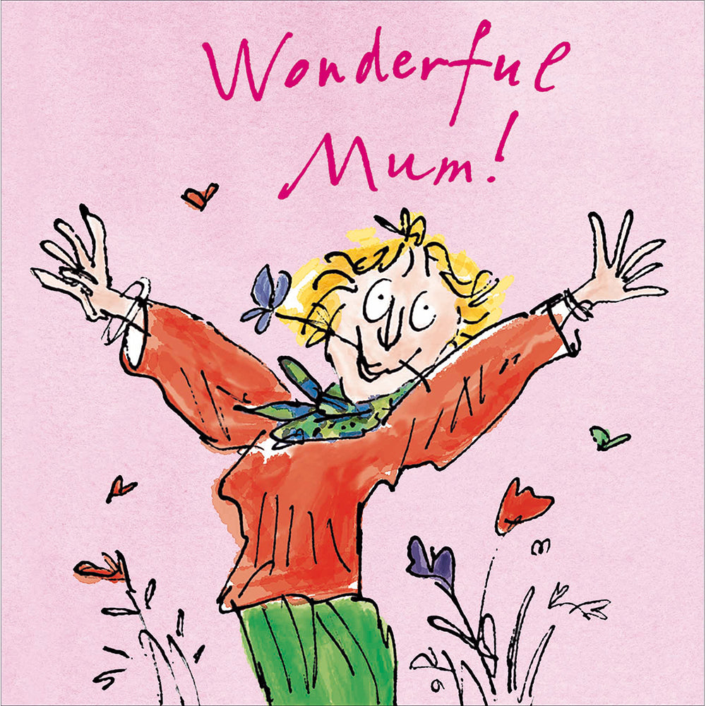 Quentin Blake Wonderful Mum Flower Mother's Day Card By Penny Black