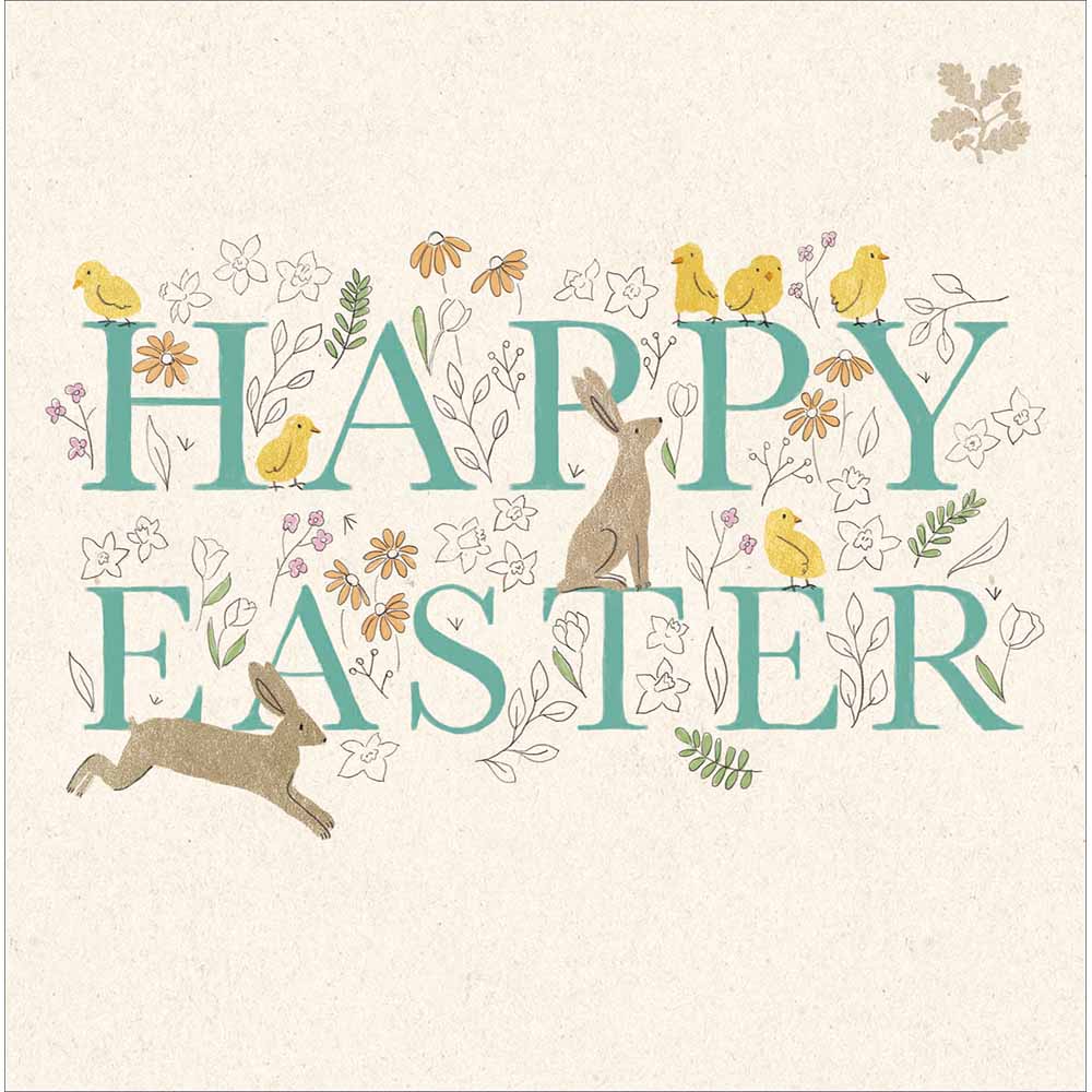 Bunnies & Chicks Text 2026 Easter Card By Penny Black
