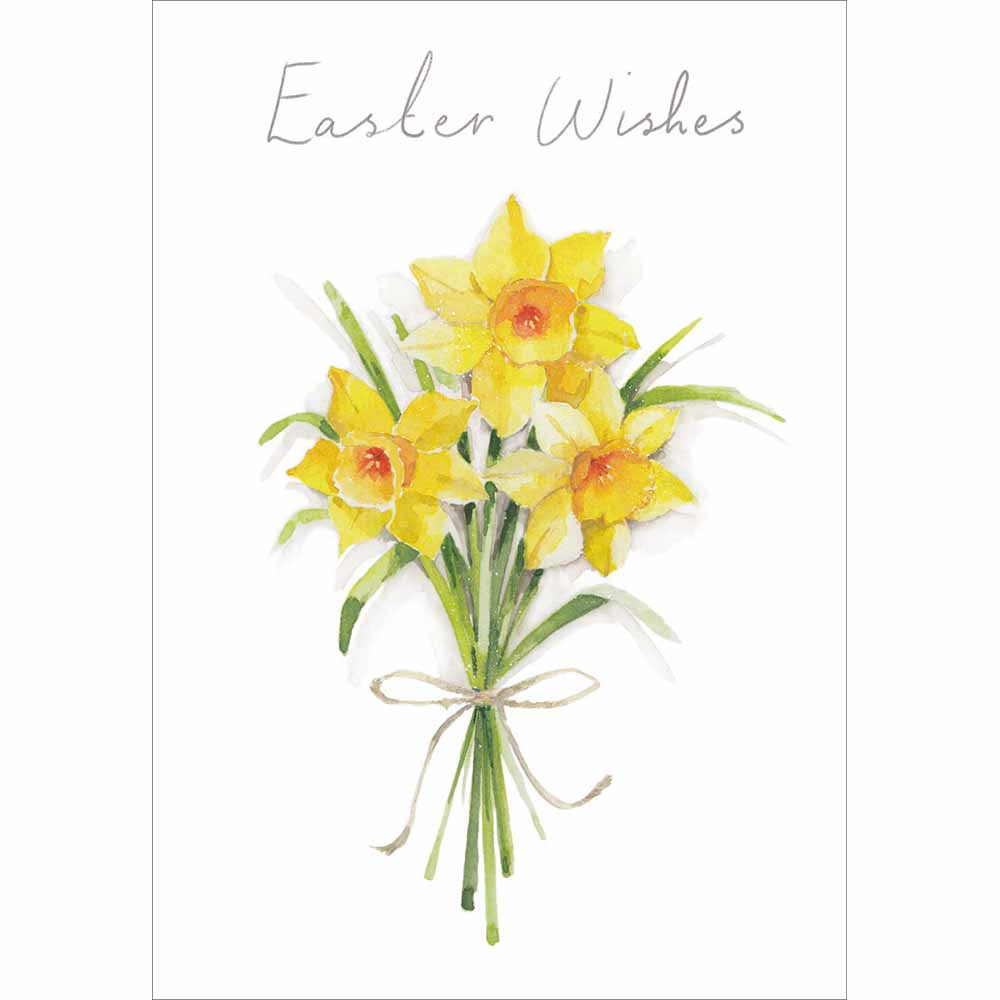 Watercolour Bunch Of Daffodils Easter Wishes Card By Penny Black