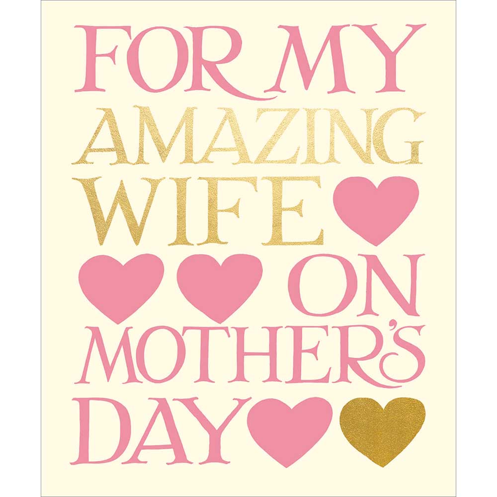 Emma Bridgewater Amazing Wife Mother's Day Card By Penny Black