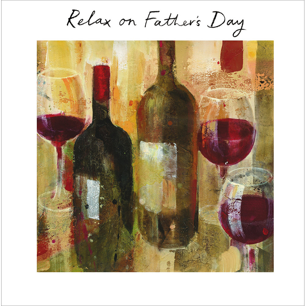 Red Red Wine Relax On Father's Day Card By Penny Black