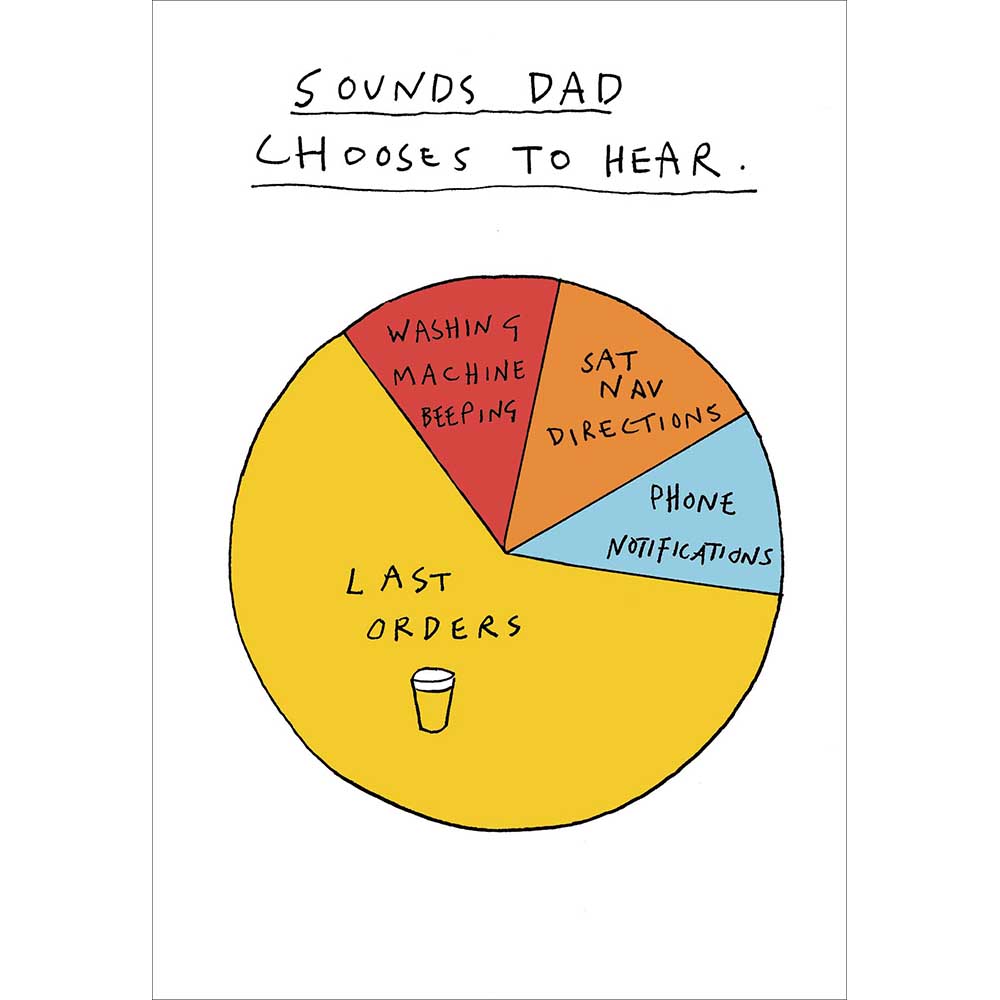Sounds Dads Can Hear Funny Father's Day Card By Penny Black
