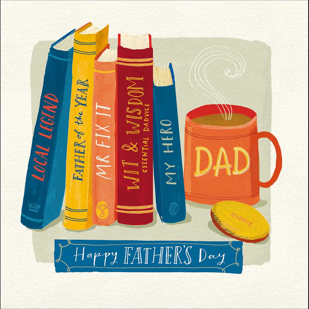 Books Tea And Biscuits Father's Day Card By Penny Black