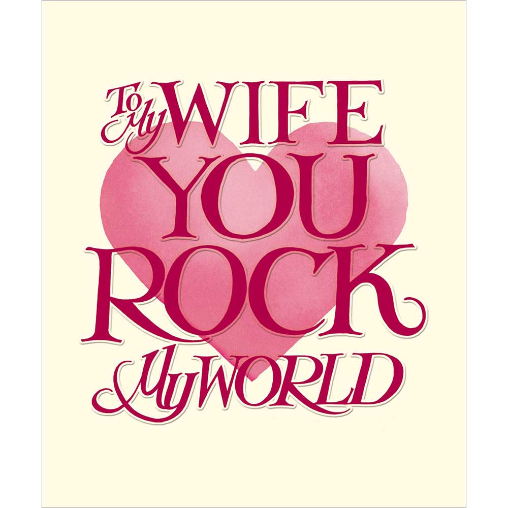 Wife Rock My World Emma Bridgewater Birthday Card by penny black