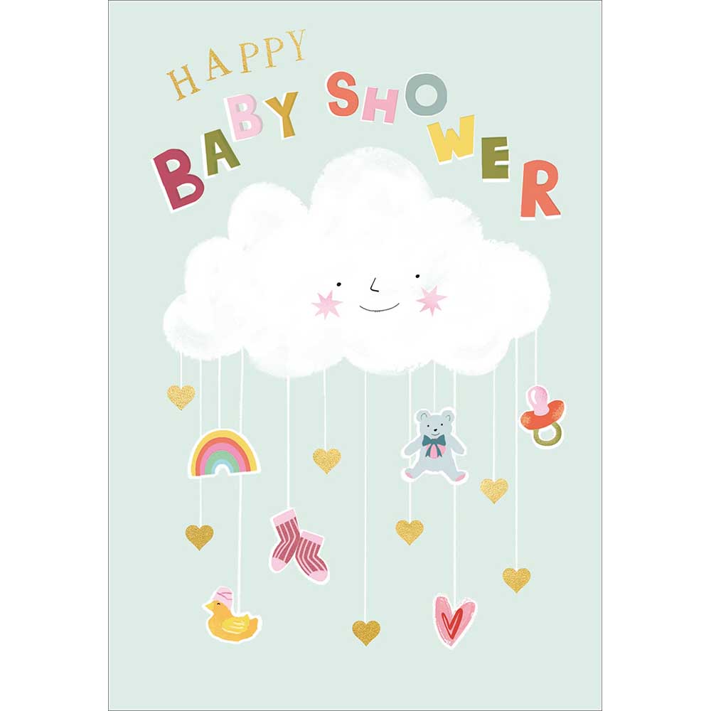 Cloud Mobile Happy Baby Shower Card By Penny Black