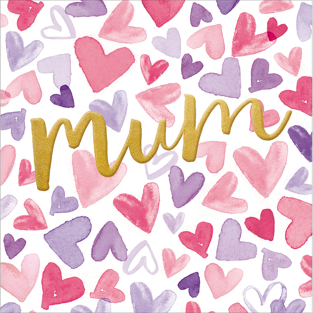 Purple Polka Hearts Mum Birthday Card from Penny Black