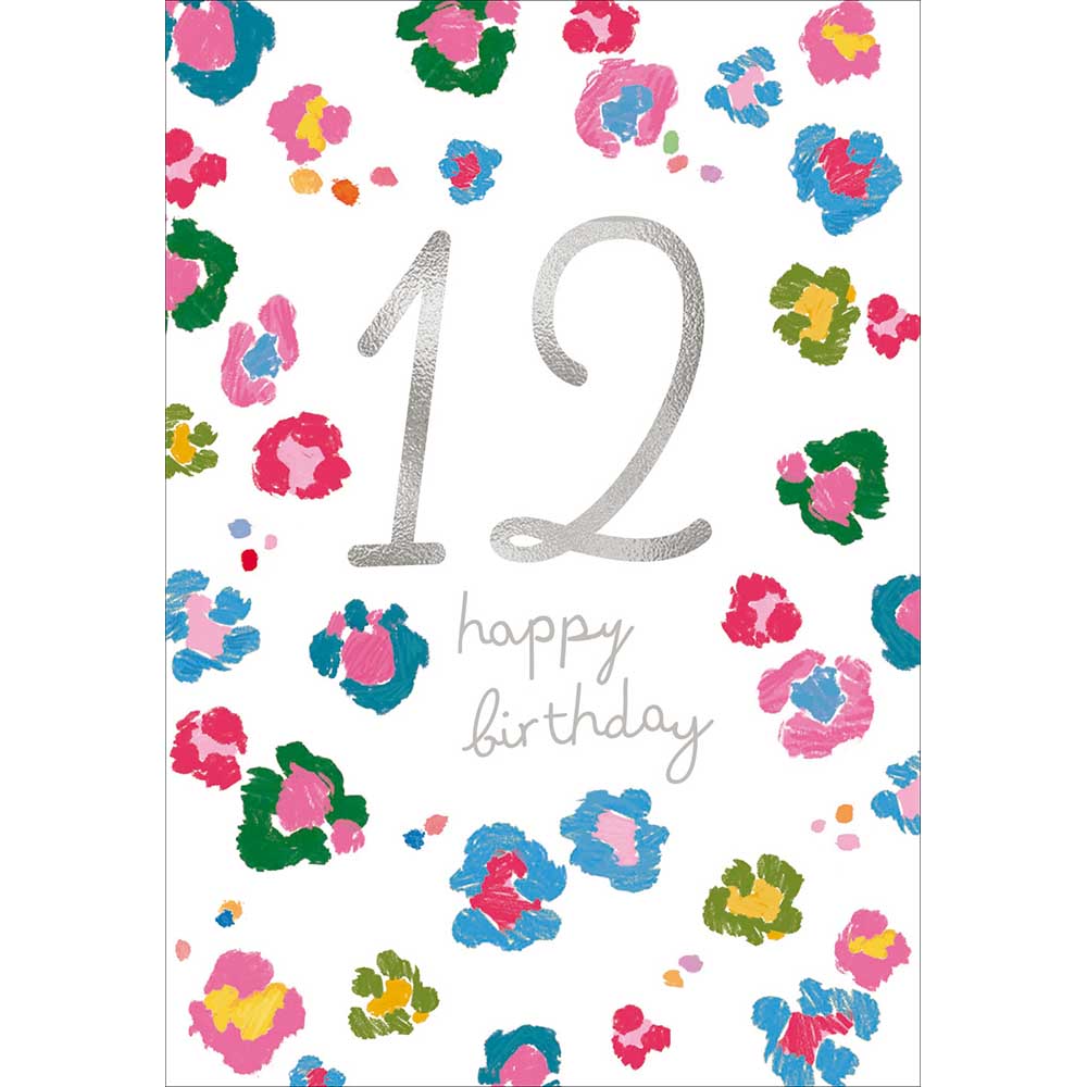12th Birthday Celebrations Floral Card from Penny Black
