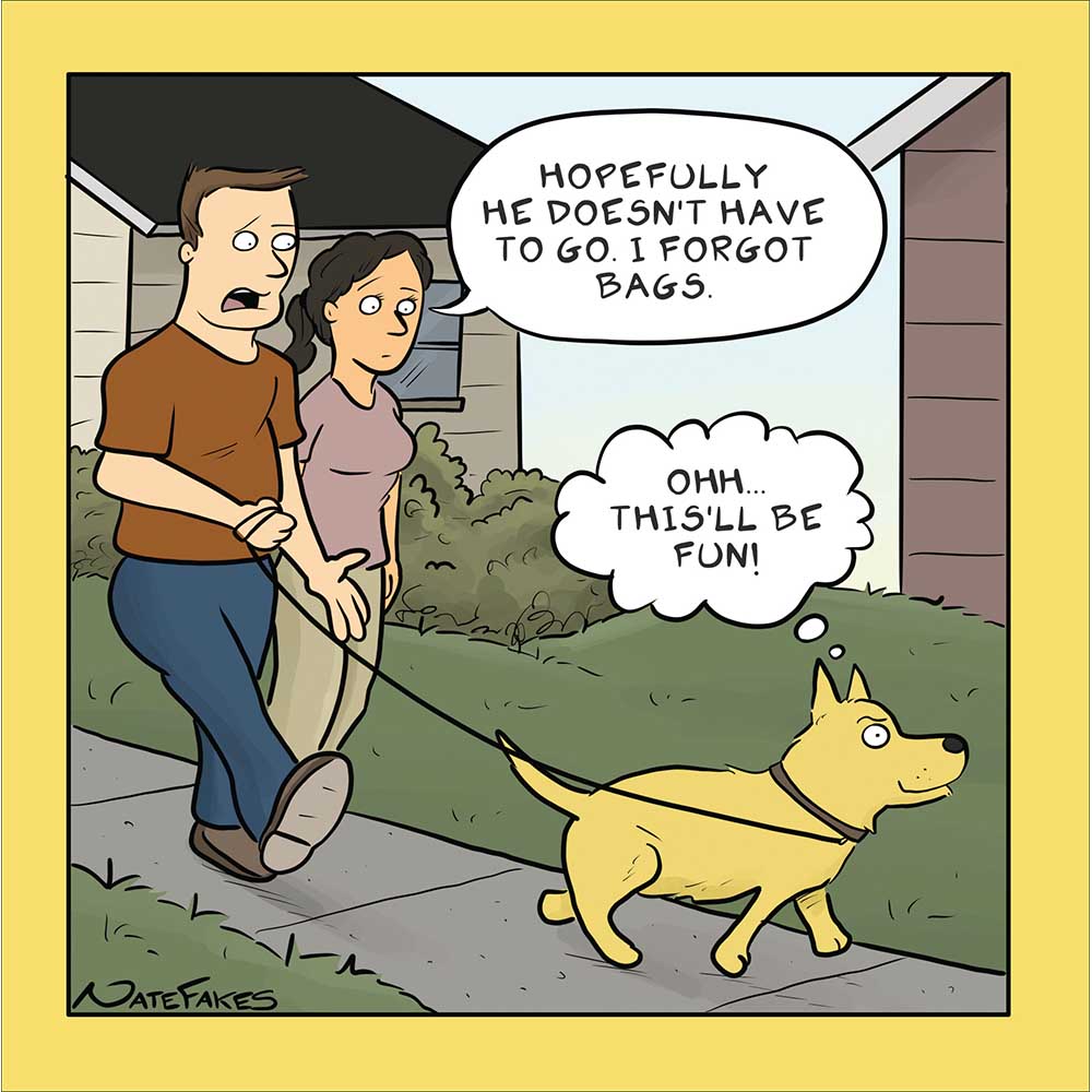 Forgot The Dog Bags Funny Card By Penny Black