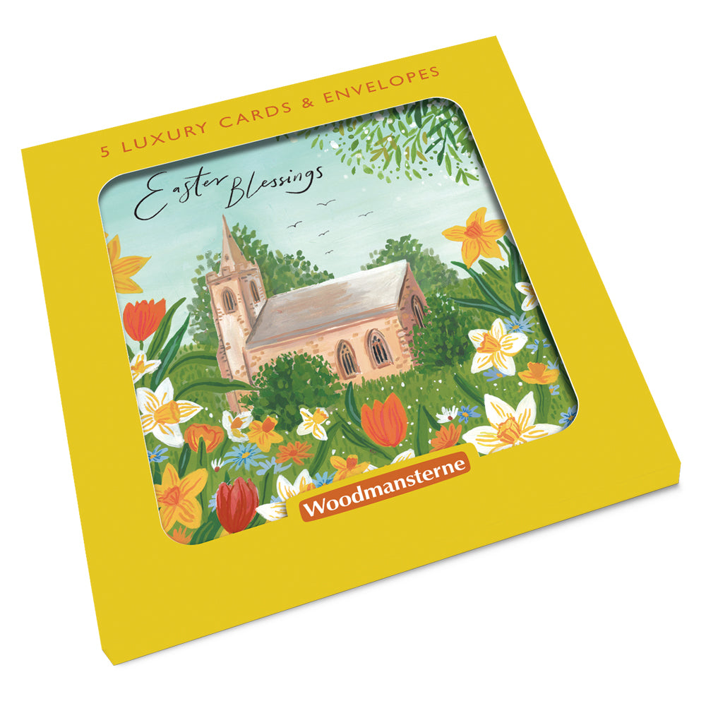 Rural Spring Church Pack of 5 Easter Cards & Envelopes By Penny Black