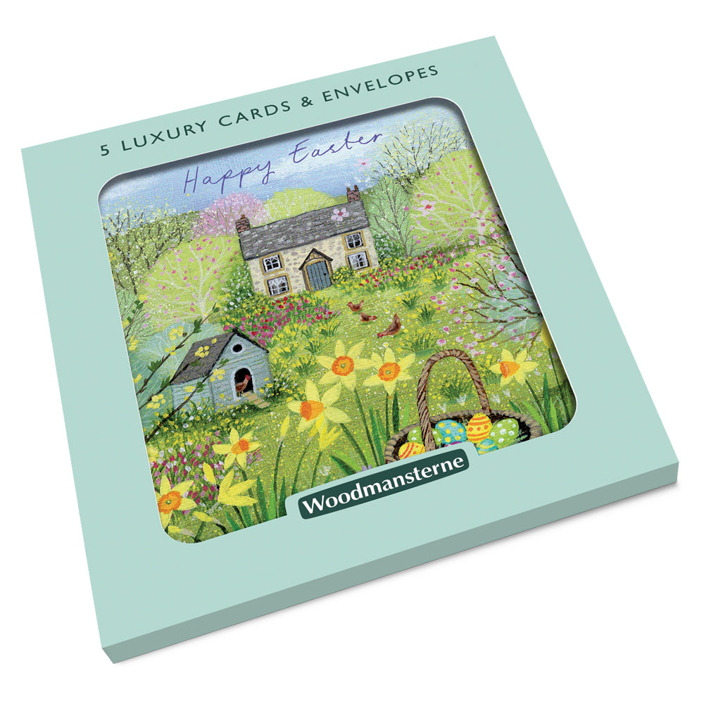 Spring Cottage Garden Pack of 5 Easter Cards & Envelopes By Penny Black
