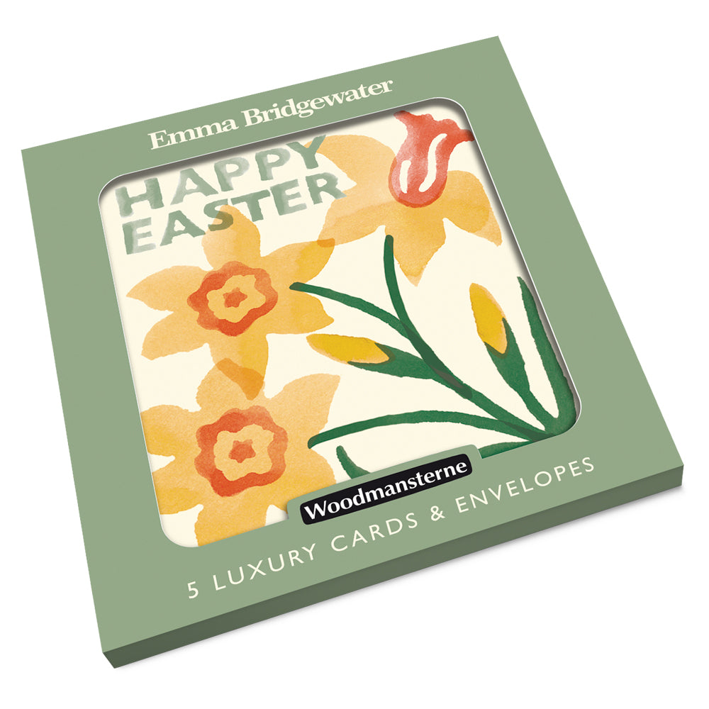 Emma Bridgewater Watercolour Daffodils Pack of 5 Easter Cards & Envelopes By Penny Black
