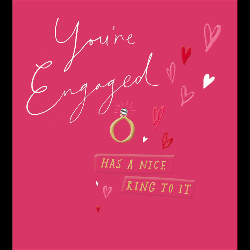 Nice Ring To It Engagement Card from Penny Black