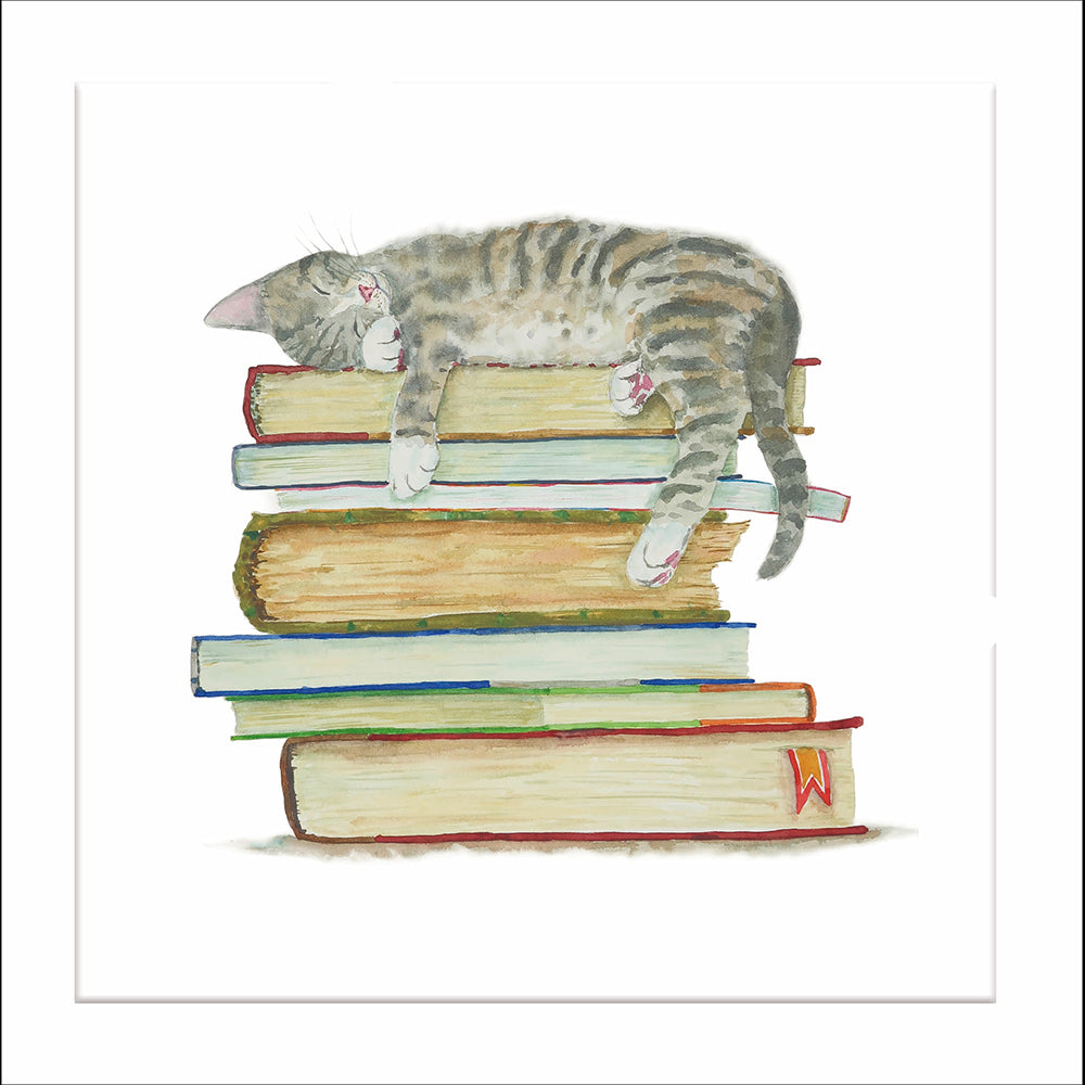 Tabby Kitten On Books Card from Penny Black