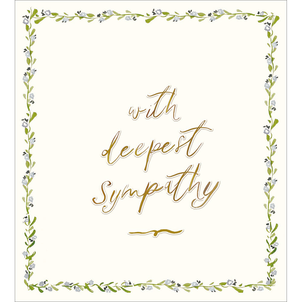 Floral Sprigs With Deepest Sympathy Card By Penny Black