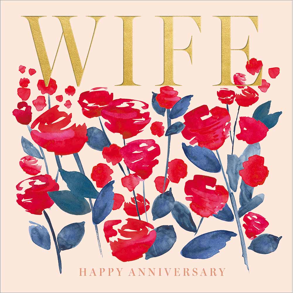 Red Roses For You Wife Birthday Card from Penny Black