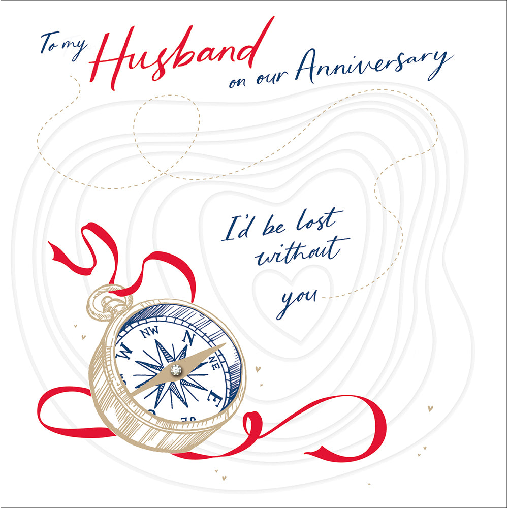 Golden Compass Husband Anniversary Card from Penny Black
