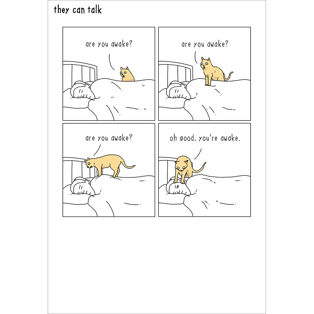 Are You Awake Cat Funny Card By Penny Black