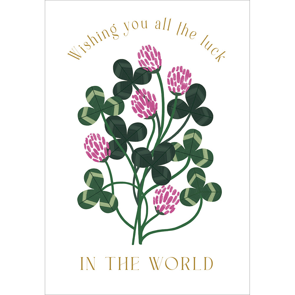 Variegated Clover Good Luck Card from Penny Black