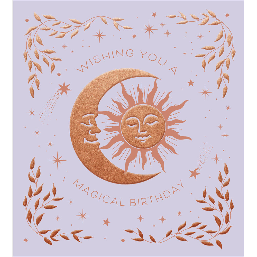 Sun Shine And Moon Flowers Magical Birthday Card from Penny Black