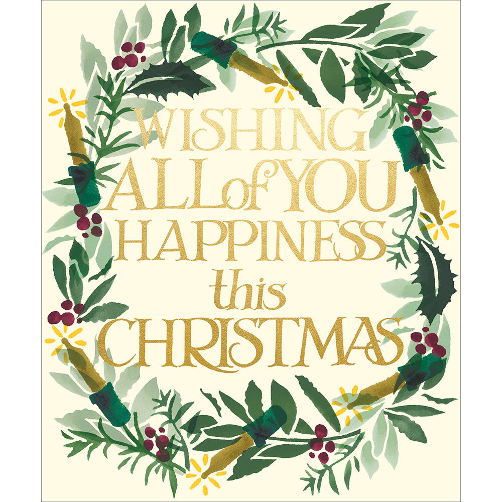Emma Bridgewater A Wreathful Of Joy All Of You Christmas Card By Penny Black
