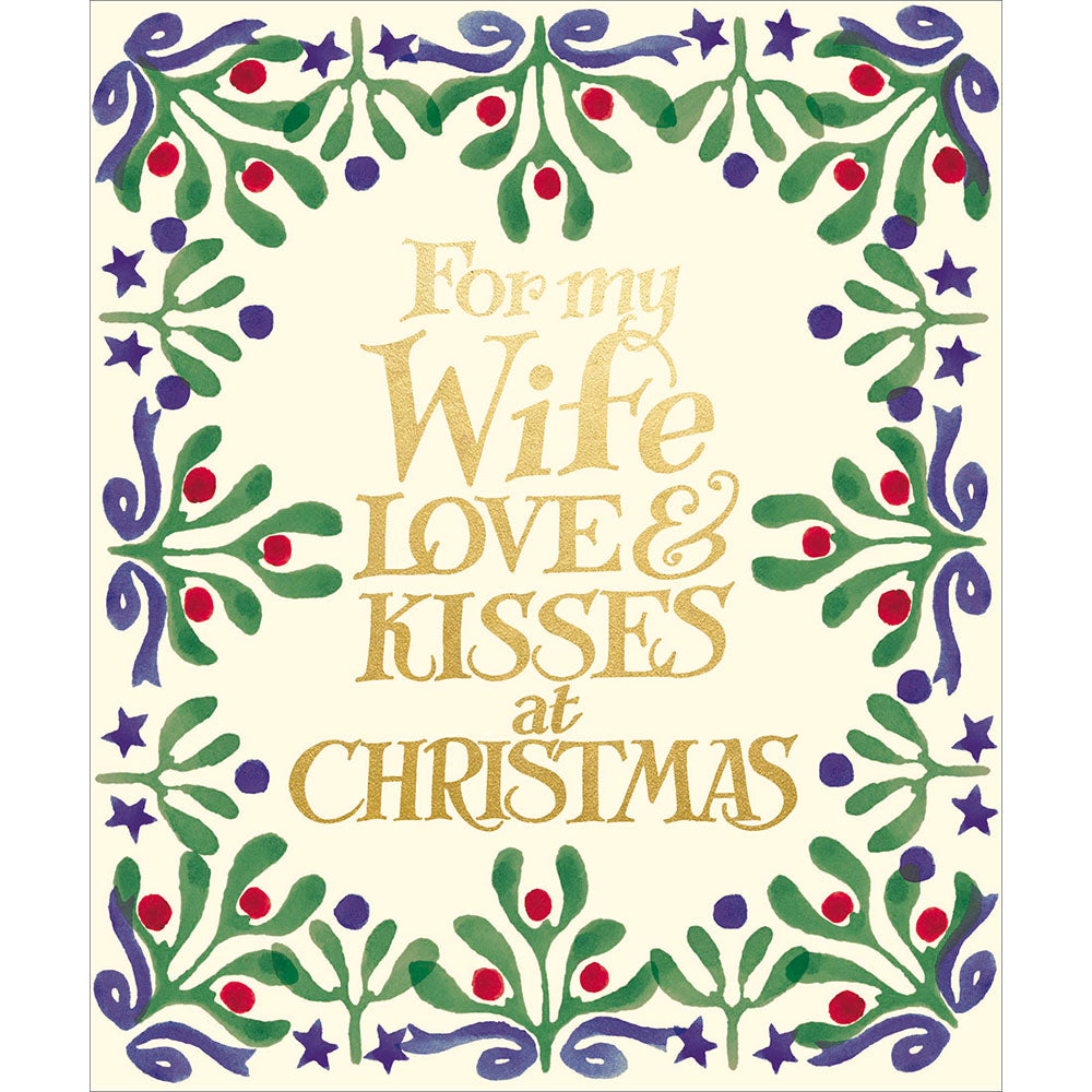 Emma Bridgewater Meet Me Under The Mistletoe Wife Christmas Card By Penny Black