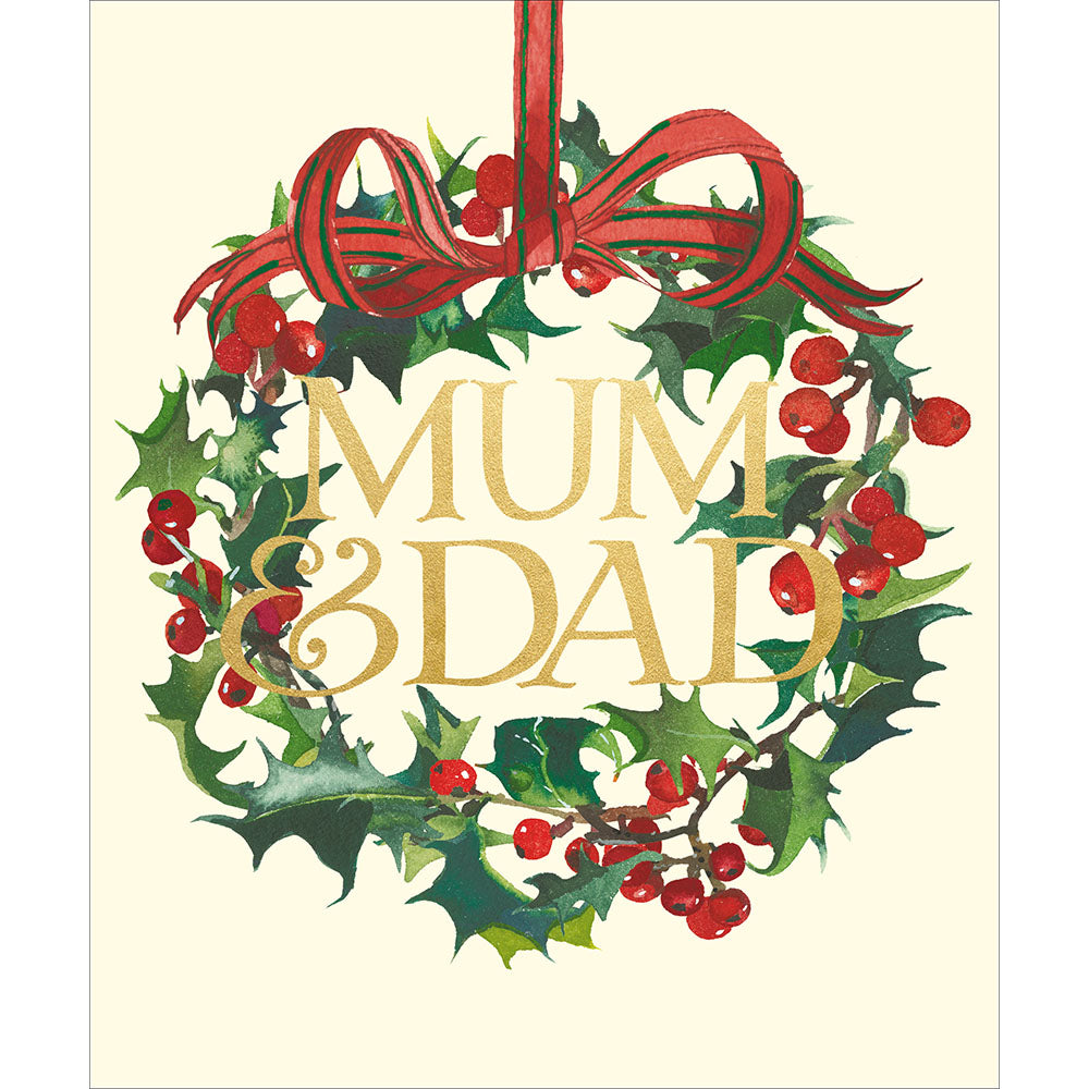 Emma Bridgewater Family Chaos & Christmas Cheer Mum & Dad Wreath Card By Penny Black