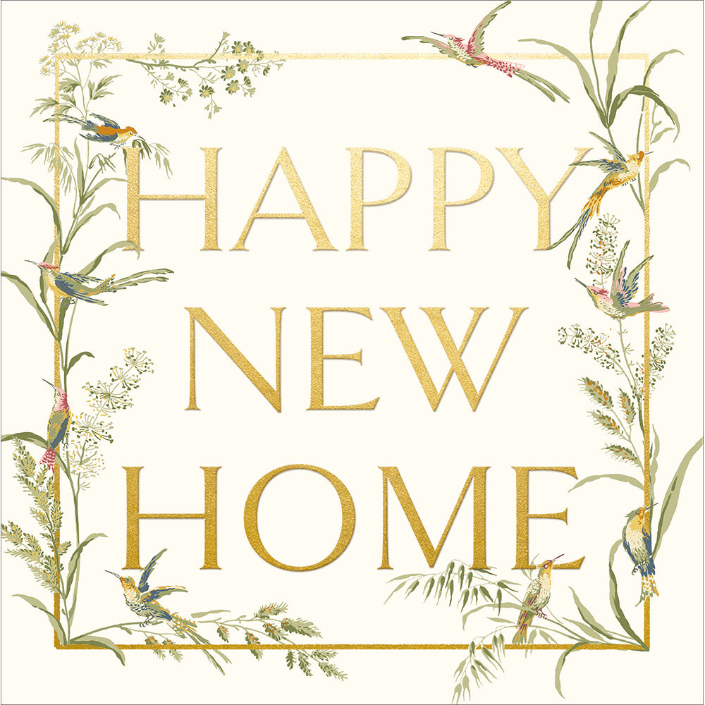 Gold Text Happy New Home Card By Penny Black