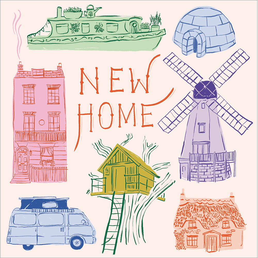 Colourful Dream Homes New Home Card from Penny Black