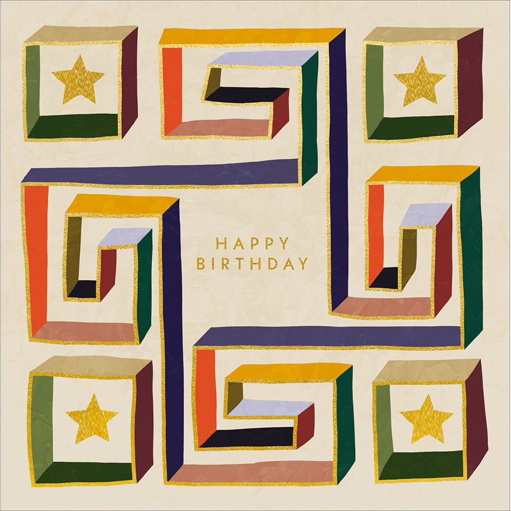 Golden Maze Birthday Card from Penny Black