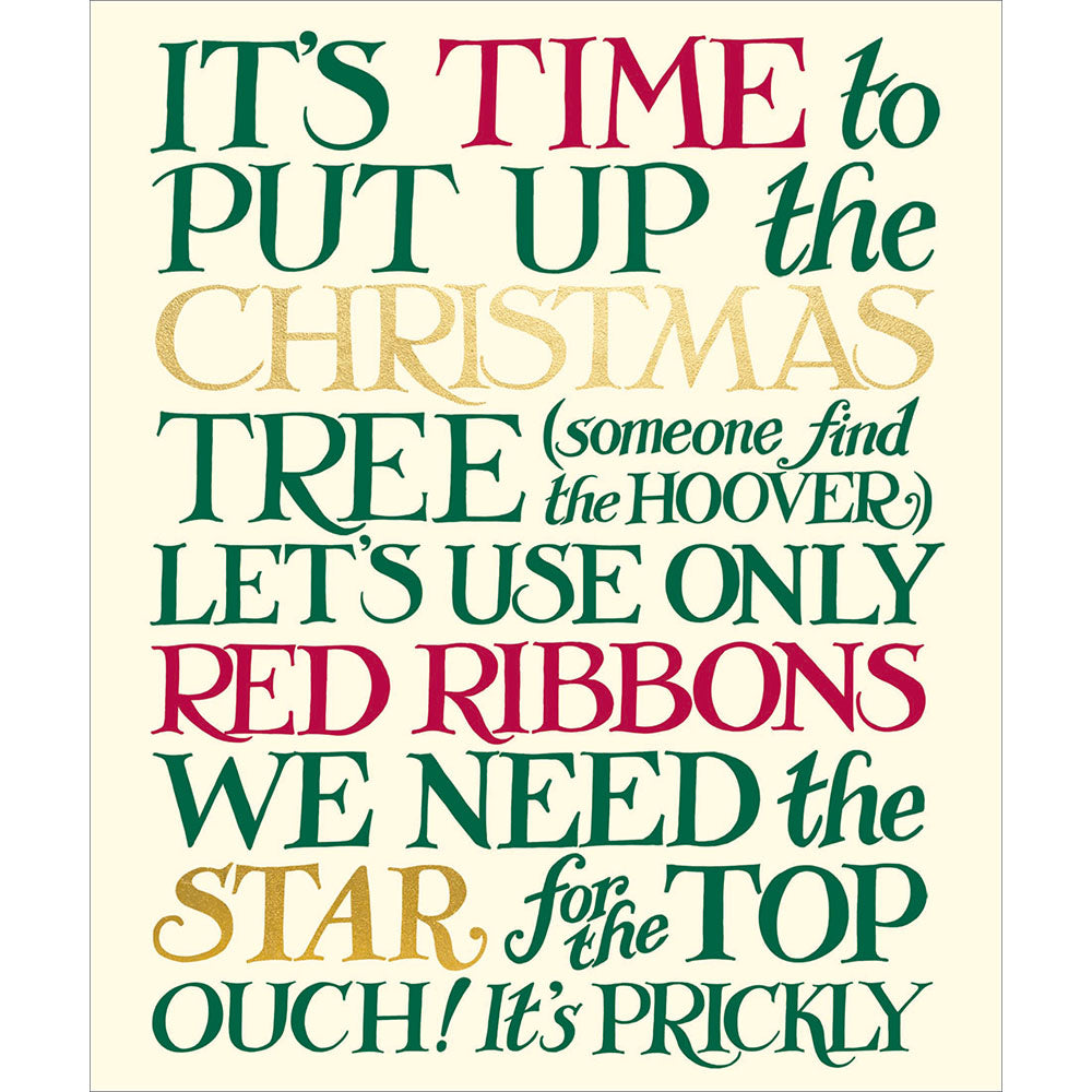 Emma Bridgewater Christmas Star Tree Prep Card By Penny Black