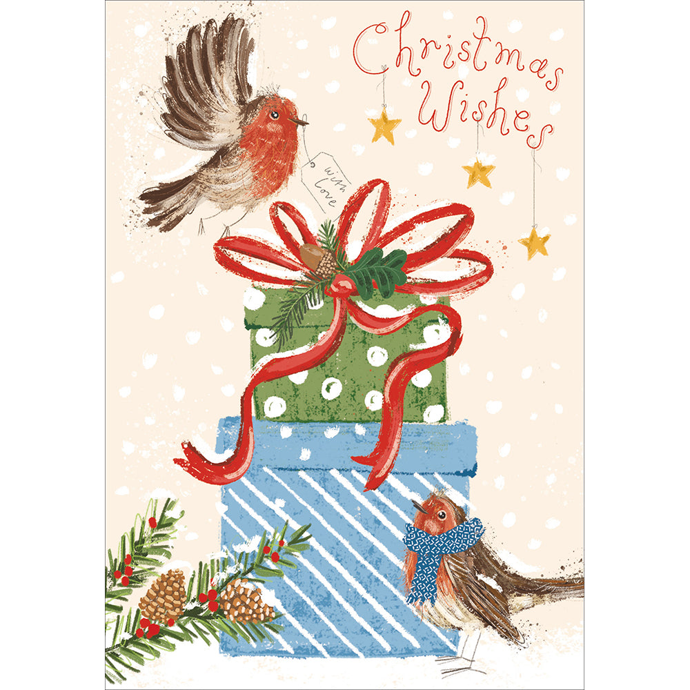 Robins Wrapped In Love Christmas Card By Penny Black
